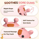 Baby Teething Rattle Toys 3-6 6-12 Months  Bpa Free Silicone Teether Ball   Cute