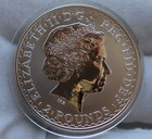 2002 Britannia Silver 1 Oz  Fine Silver   2 Brilliant Uncirculated Coin Key Date