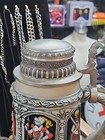 German Beer Stein Vintage Original 9140 Lid Paper West Germany Pewter Lid