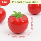 Artificial Tomatoes 8pcs Simulation Tomatoes Fake Fruit Vegetable For Home Ki   
