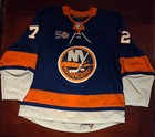 Game Worn Team Issued New York Islanders Primegreen Jersey Daylan Kuefler Sz 56