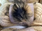 Yarn Lot Of 5 Tahki Jumbo Select Wool Acrylic Yarn  Beige With Brown Pompom
