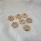 Vintage Key Hole Cover Round Wood Escutcheon Lock Key Plate Lot Of 7