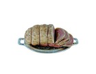 Artist Made 1 12 Scale Miniature Meat Roast Porchetta On Silver Platter Ooak