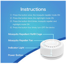 Rechargeable Mosquito Repeller -30ft Protection Outdoor Patio   Indoor 2 Refills