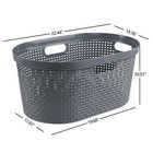 Idotry 40l Large Laundry Basket Plastic Stacking Clothes Hamper  4 Packs  grey 