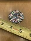Vintage 925 Abalone Shell Flower Brooch   Pendant Icm Mexico