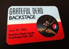 Grateful Dead Backstage Pass Ohio Cuyahoga Falls Blossom 6 25 85 6 25 1985 Space