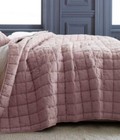 Nwt Quince European Linen Box Quilt     King  Dusty Mauve  no Shams 