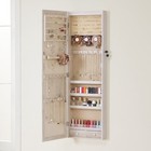 47  Mirror Jewelry Cabinet W 6 Leds wall Or Door Mounted lockable Large Capacity