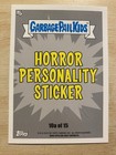 2019 Topps Garbage Pail Kids Gpk Revenge Of Horror-ible  10a Wicked Wes Purple