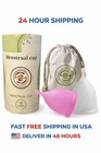 2 Reusable Menstrual Medical Grade Silicone 12 Hour Period Cup Free Shipping