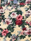 Vintage Mcm Mid-century Fabric Sample Textile Floral Nature 23 5x35 Wall Hanger