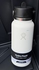 Hydro Flask 32oz Wide Mouth Water Bottle White Flex Straw Cap Insulated