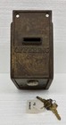 Antique Vtg Church Offering Coin Money Box - Religious Tithe Collection  W  Keys