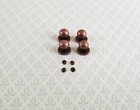 Dollhouse Miniature Doorknobs Round Bronze Metal With Keyhole 1 12 Scale 2 Sets