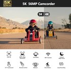    5k Video Camera Camcorder Digital Camera 56mp Wifi Ir Night Vision 16xzoom 64gb