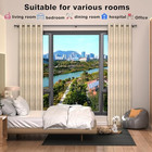Black Curtain Rod 17 To 169 Inch For Window 160 Inch  Adjustable Heavy Duty Thic