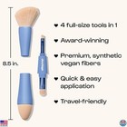 4-in-1 Travel Makeup Brush Set With Blending Sponge  Mini Tools For Women
