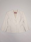 Max Mara Studio Tailored Blazer     Ivory Cream Fitted Jacket     Women s S  M