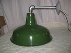 Rare Antique  14  Gas Station Industrial Porcelain Enamel Wall Light  