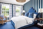 Guvana 17 7 x197  Navy Blue white Striped Peel   Stick Wallpaper Modern