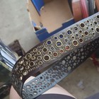 Brown Women s Wide Waist Belt Square Buckle Grommet Accents Adjustable