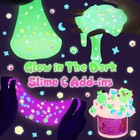 Lawoho 6 Pack Pink Slimes  Glow In The Dark Cloud Slime Kit For Girls Ages 8-12 