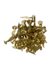 Brass Plated Steel Trunk Tacks  3 4  Long  2 Oz Pack Of 58 Nails