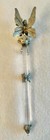 Pewter Fairy Figurine Crystal Wand Stick   8 5 Inches In Length
