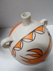 Xlrg Vintage Laguna Pueblo Indian Pottery Quail Bird Pictorial Canteen Pot