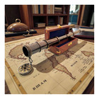 Antique Brass Telescope     Nautical Spyglass With Wooden Box