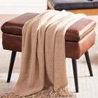 Storage Ottoman Upholstered Stool With 13 4 d X 17 3 w X 16 5 h Retro Brown