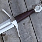 Hand Forged Viking Style Sword With Scabbard   Carbon Steel Medieval Decor