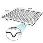 Lamoutor 2pcs Metal Kitchen Baking Cooling Rack Square 10 X 11 Inch  Black 