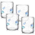 Icon 14 Oz Hand Blown Fish Juice Glasses - 4 Pcs