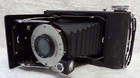 Vintage Untested Folding Camera Dak Kodet Lens Use 620 Film   Kodak Leather Case