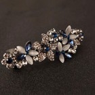Retro Rhinestone Hair Clips Large Crystal Hairpin Flower Jewelry Ponytail Holder