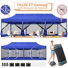 Canopy 10x15ft 10x30ft Heavy Duty Pop Up Gazebo Mesh Screen Tent With Sidewalls