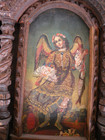 Vintage Hand Painted Catholic Retablo Hand Carved Wooden Frame 16x12in