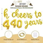 Cheers To 40 Years Banner 18 Inch Gold Foil 40th Birthday Balloon Cheers 40th