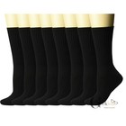 3 6 9 12 Pair Mens Black Solid Cotton Athletic Sports Crew Socks Size 9-11 10-13