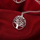 Womens 925 Sterling Silver Tree Of Life Pendant 18  Link Chain Necklace  n228