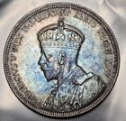 Rainbow Toned Bu 1935 Canada Silver Dollar Natural Uncirculated Canadian Coin