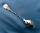 Albert Coles Coin Silver Medallion Stuffing Spoon 12 Inch Mono