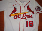 St  Louis Cardinals Carlos Martinez Game Worn Used  21 Jersey W bob Gibson Patch