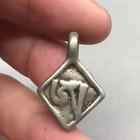 26mm Vintage China Copper Old Collection Swastika Pendant Amulet Keychain