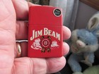 Vintage Nos Zippo Cigarette  lighter Jim Beam  red Matte  finish Dated B 04