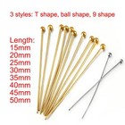Flat Head Eye Pins - Stainless Steel Ball Headpins Diy Jewelry Findings 100pcs