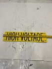 Qty 3 High Voltage Yellow Sign Approx 14  Length X 3 5  Height Plastic